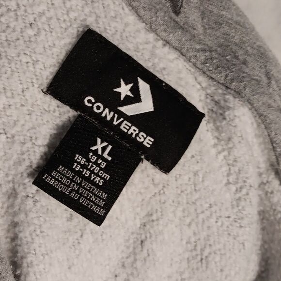 Converse Cropped Girls Gray Hoodie - Picture 6 of 7